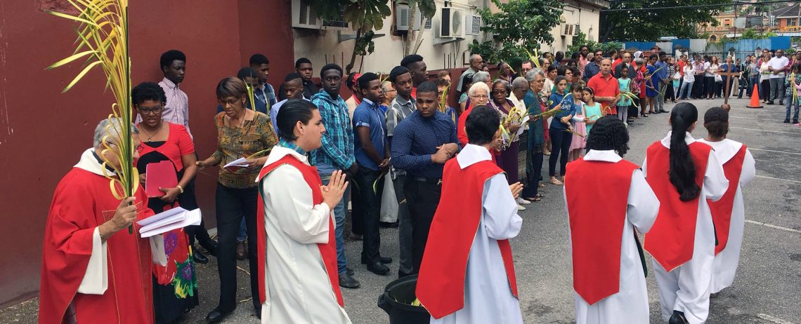 Palm Sunday is celebrated at the Living Water Community in Port of Spain, Trinidad and Tobago on March 25, 2018. Photo courtesy of Living Water Community